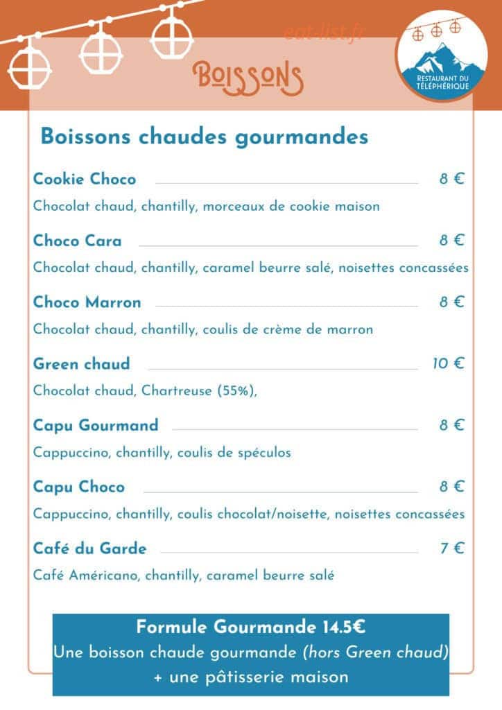 Restaurant du Téléphérique — carte page 6
