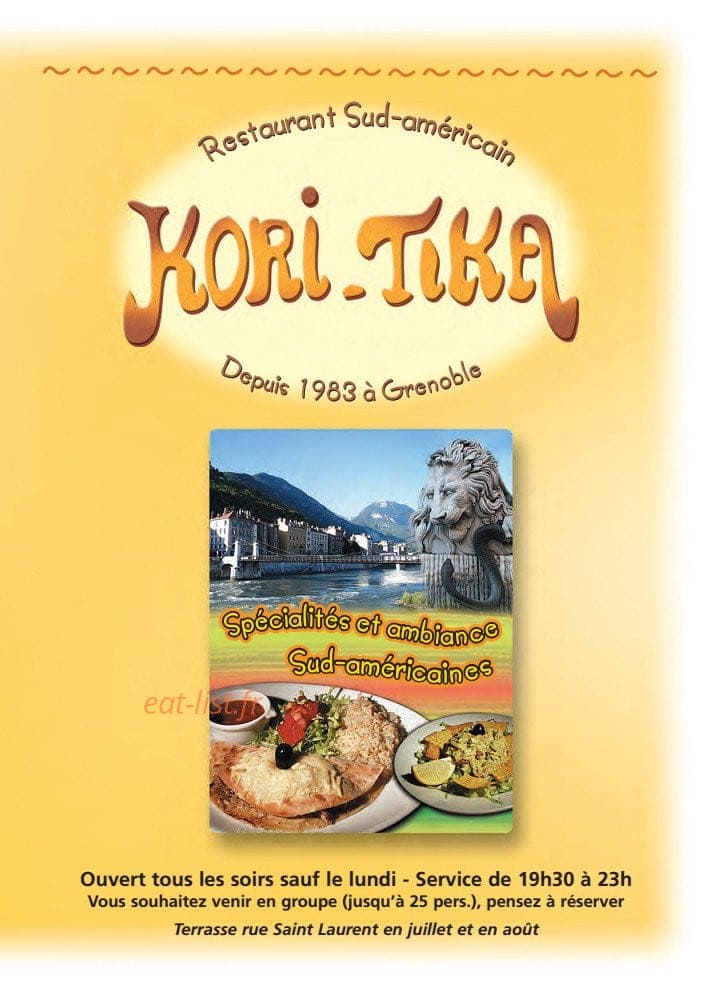 Restaurant Kori Tika — carte page 1