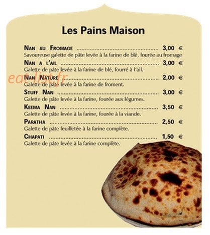 Restaurant Prince Indien — carte page 5