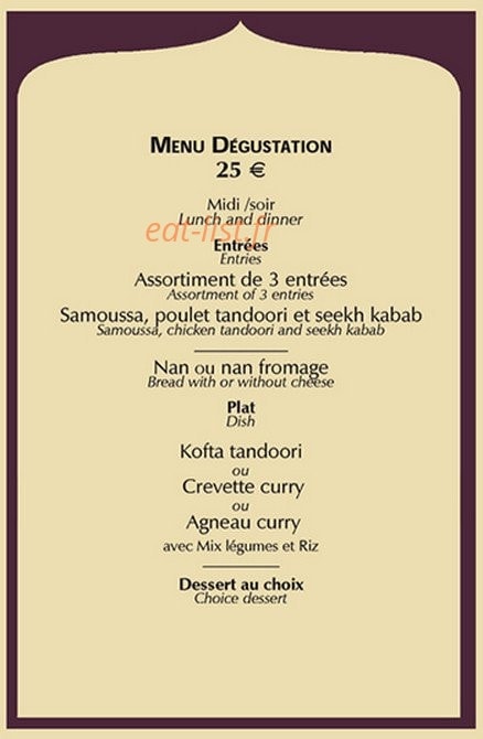 Restaurant Prince Indien — carte page 15