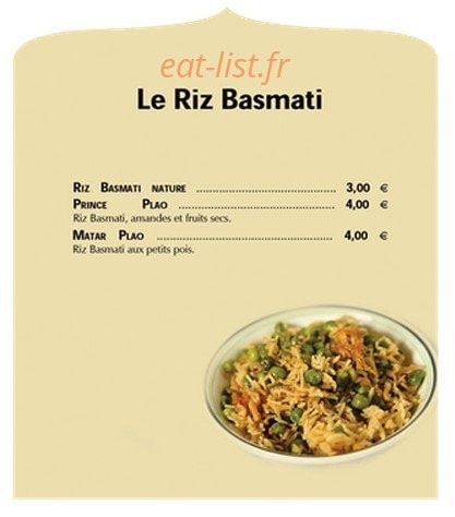Restaurant Prince Indien — carte page 11