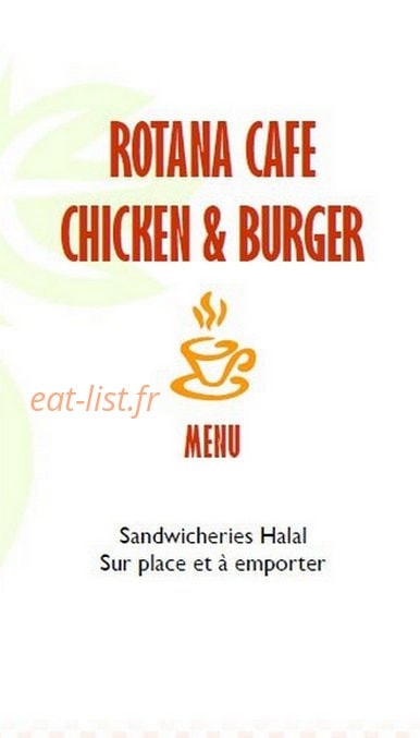 Rotana Café — carte page 1