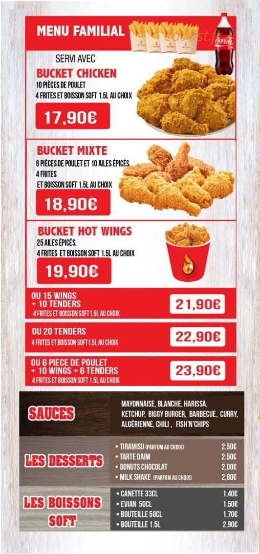 Shan's chicken — carte page 6