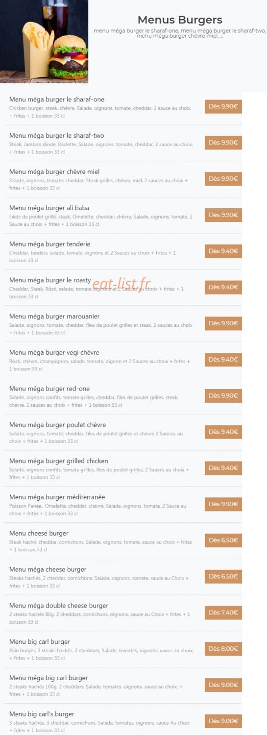 Sharaf food — carte page 6