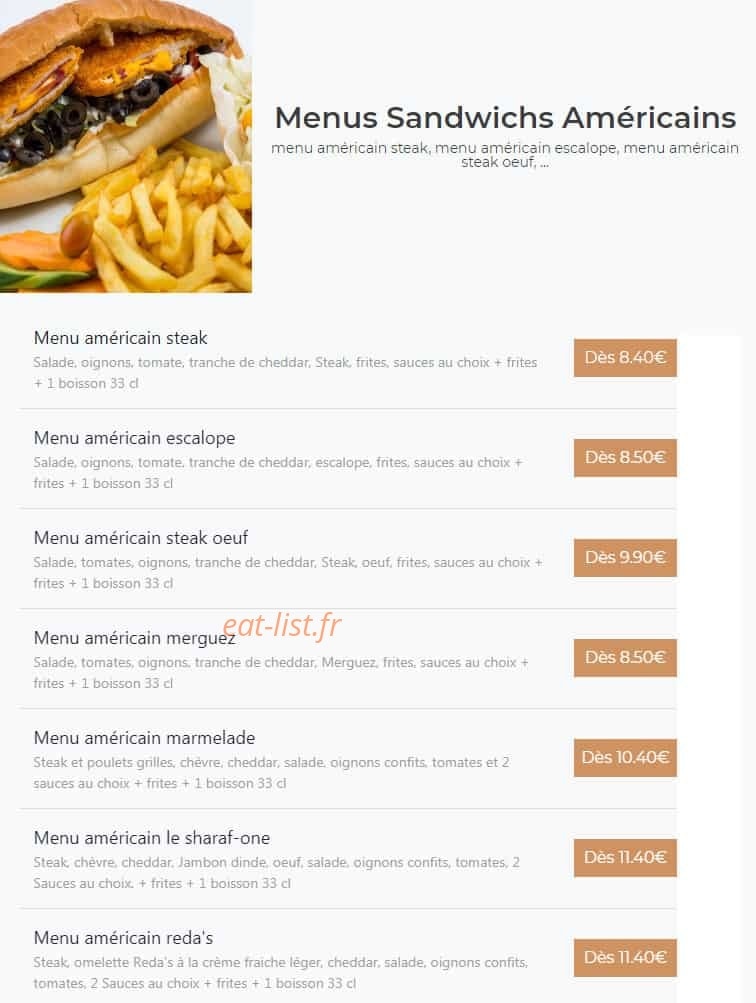 Sharaf food — carte page 12