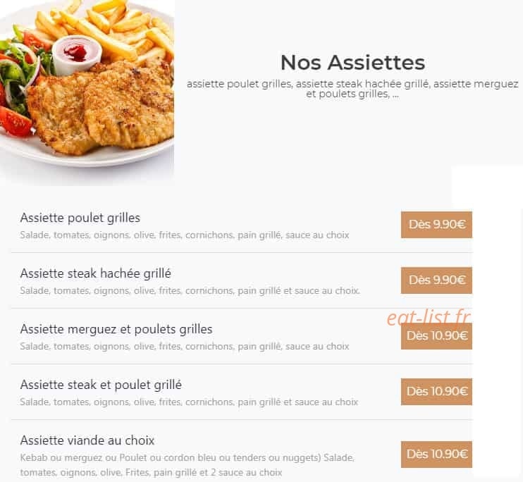 Sharaf food — carte page 20