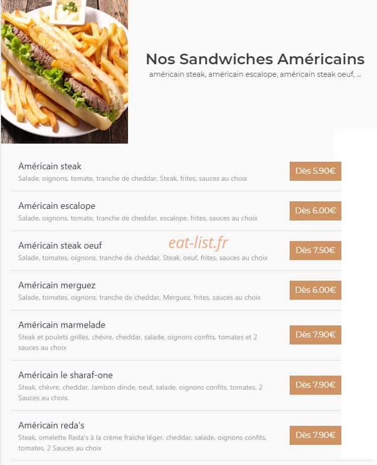Sharaf food — carte page 19