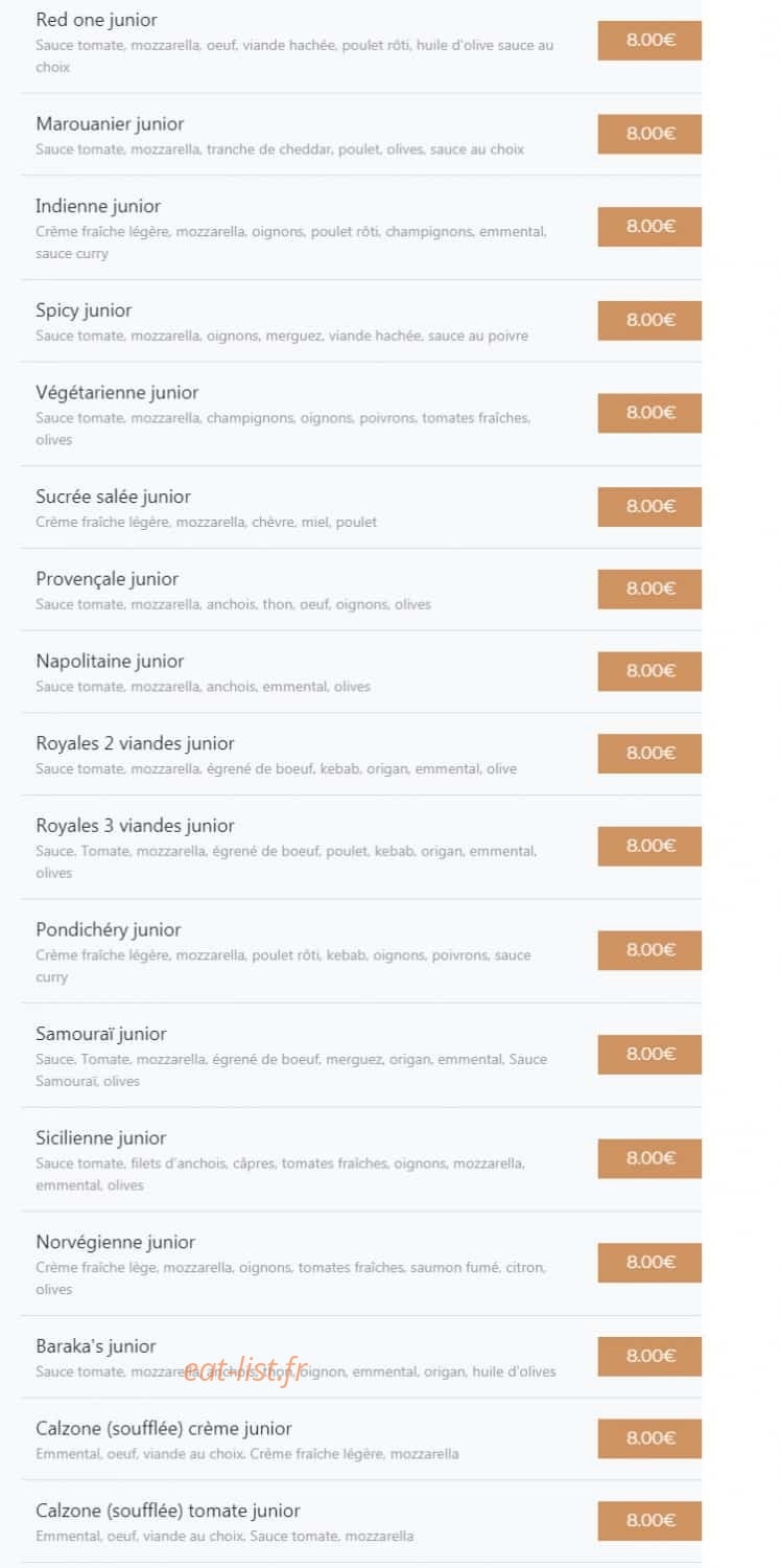 Sharaf food — carte page 2