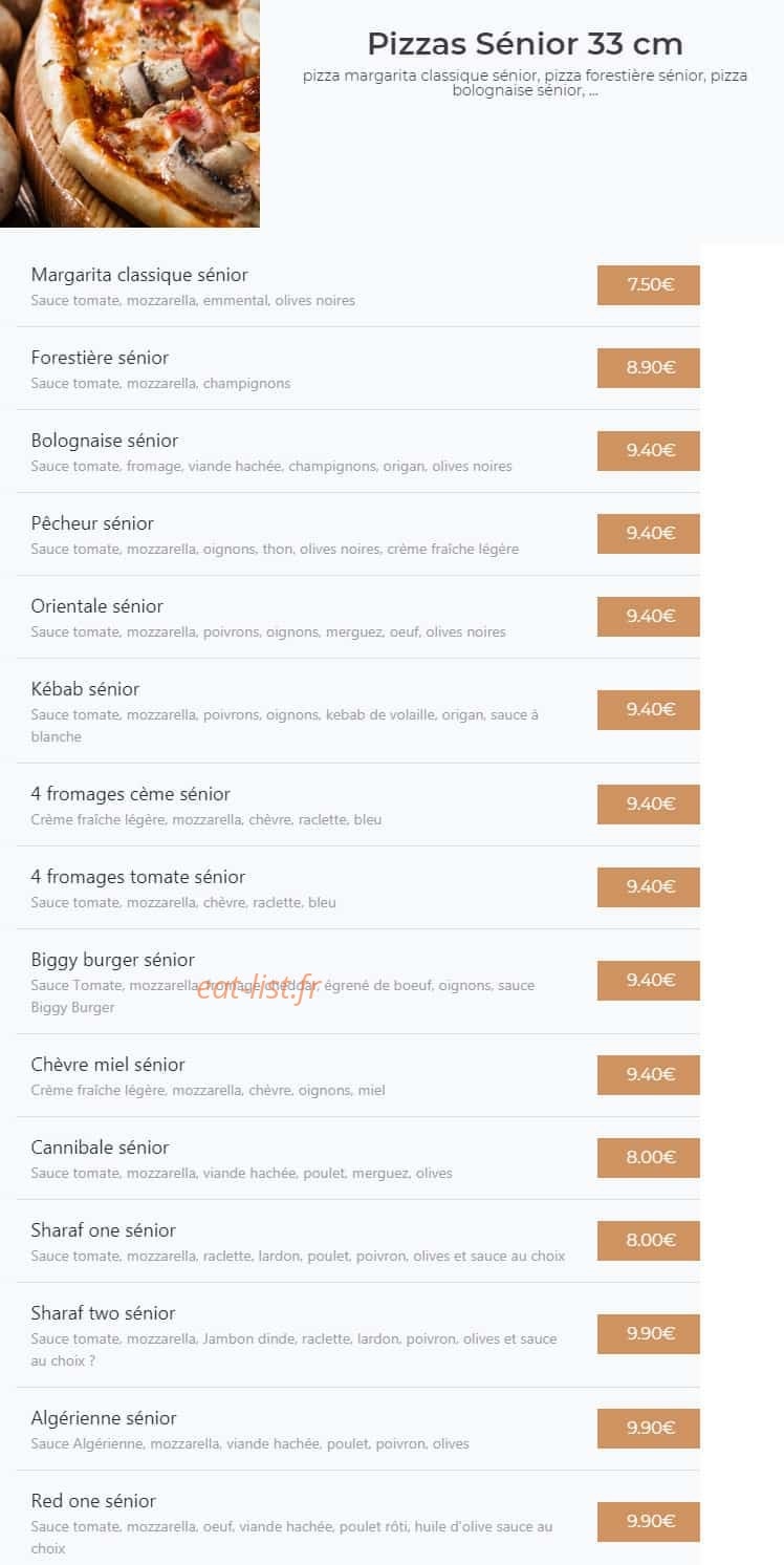 Sharaf food — carte page 3