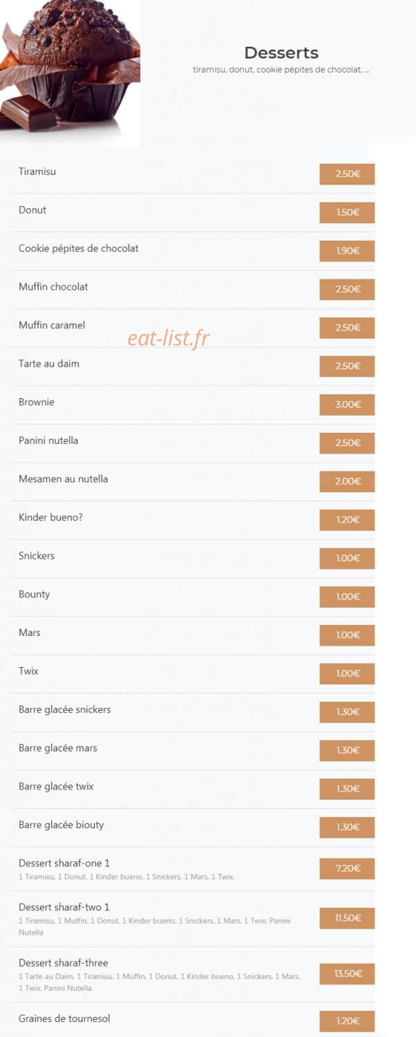 Sharaf food — carte page 24