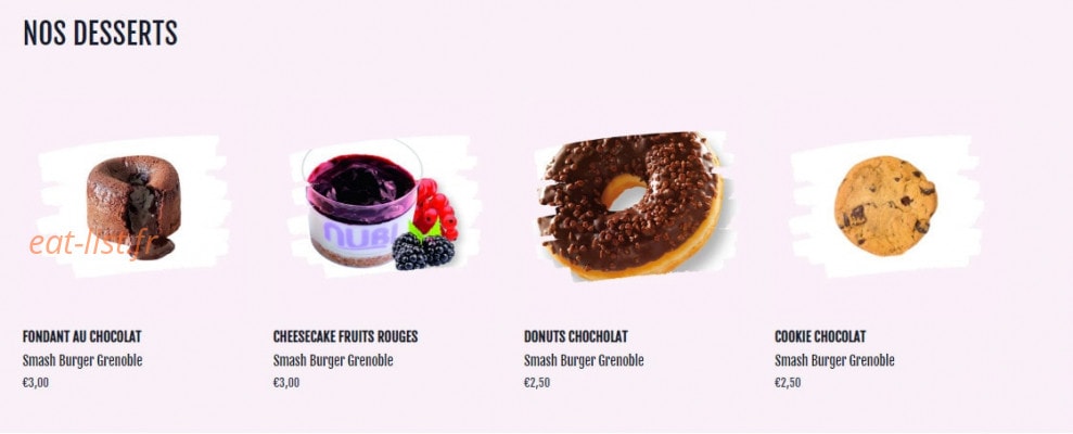 Smash Burger — carte page 3