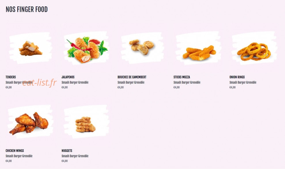 Smash Burger — carte page 2