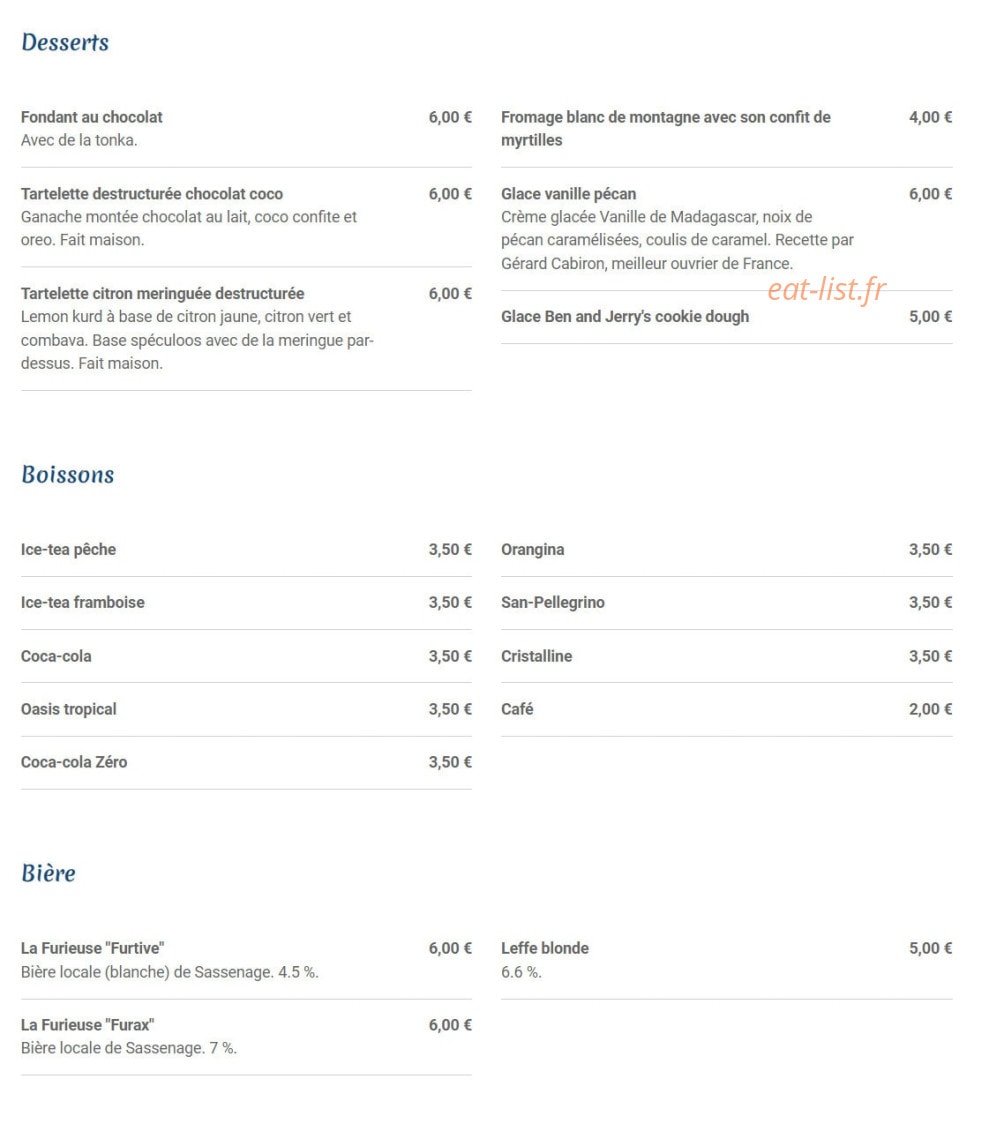 So' Boulettes — carte page 3