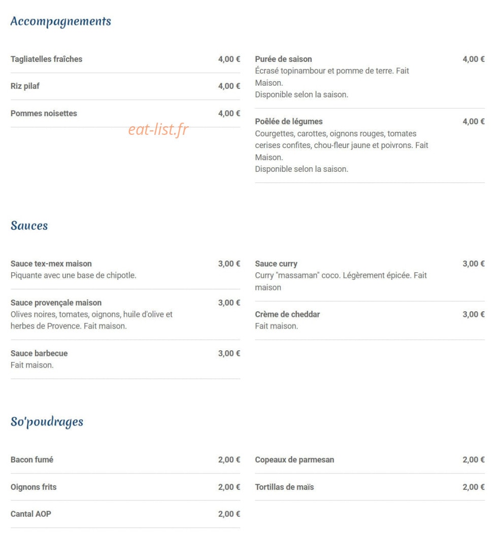 So' Boulettes — carte page 2