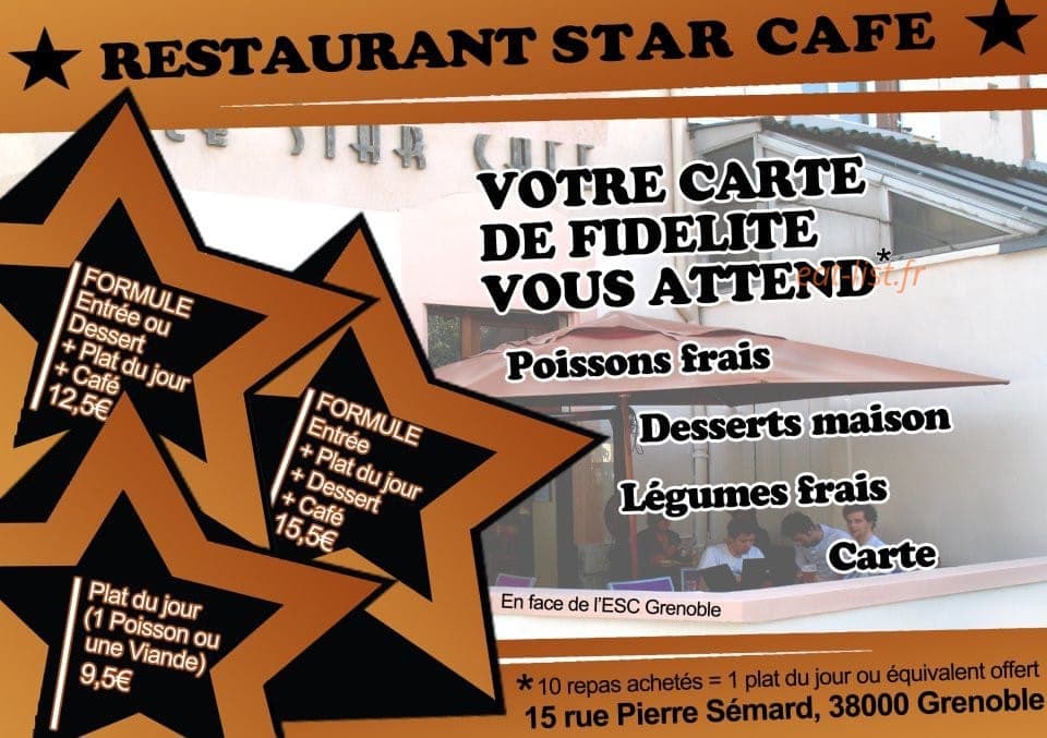 Star Café — carte page 1