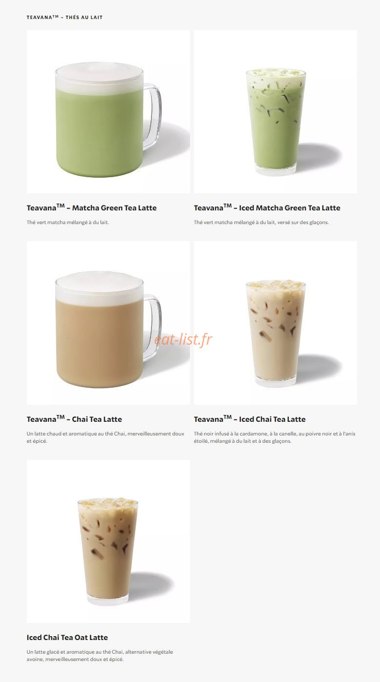 Starbucks Coffee — carte page 9
