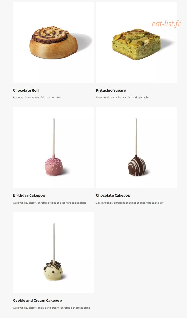 Starbucks Coffee — carte page 15