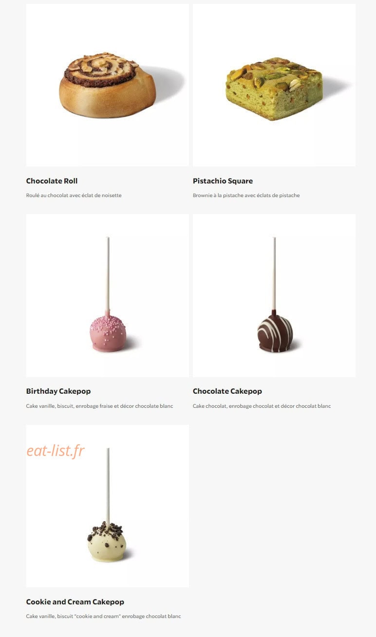 Starbucks Coffee — carte page 15