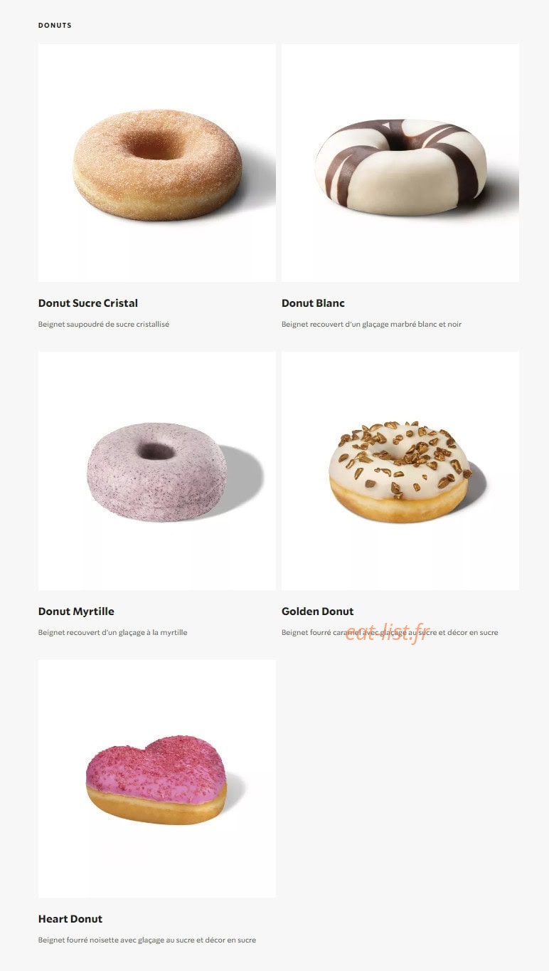 Starbucks Coffee — carte page 17