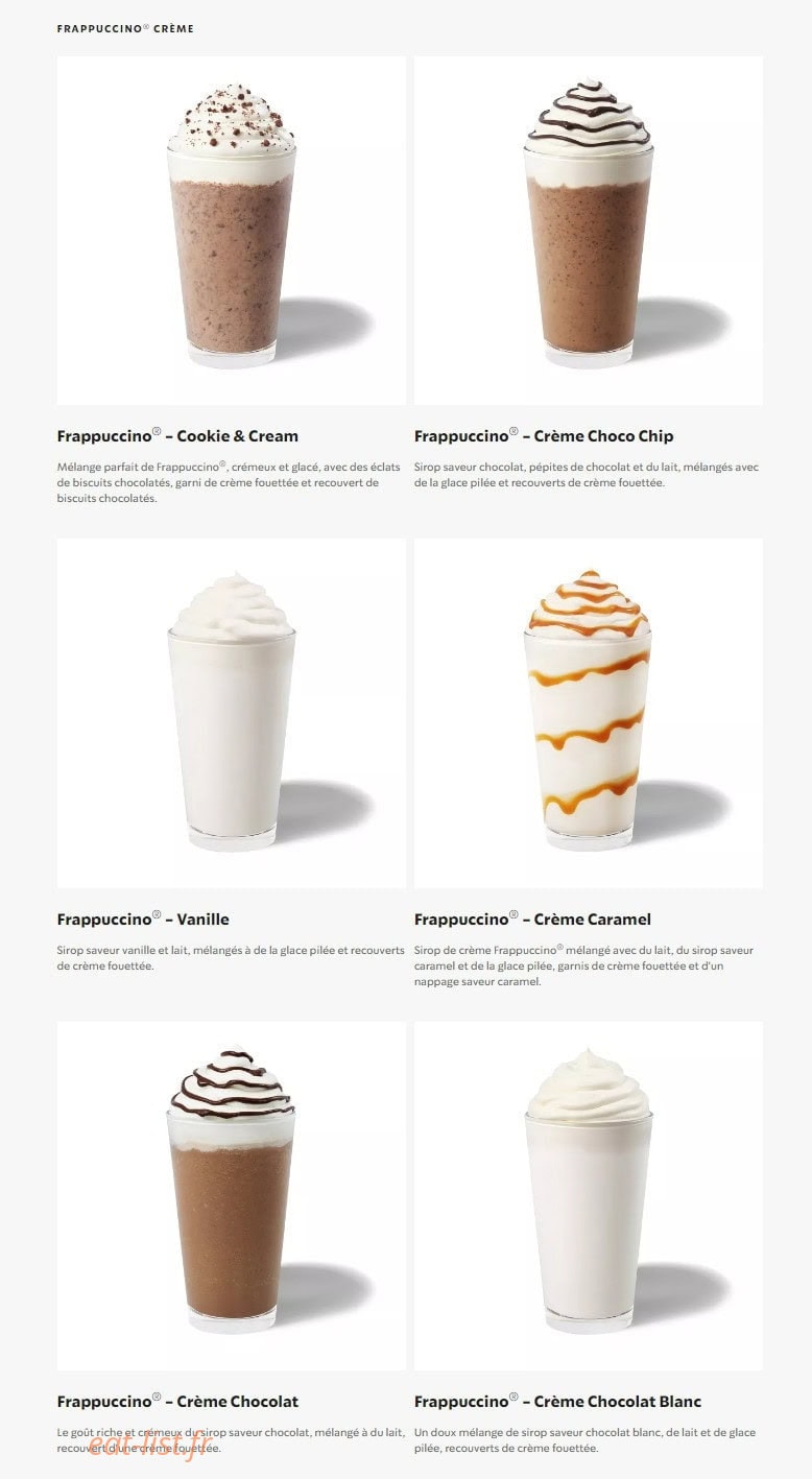 Starbucks Coffee — carte page 8