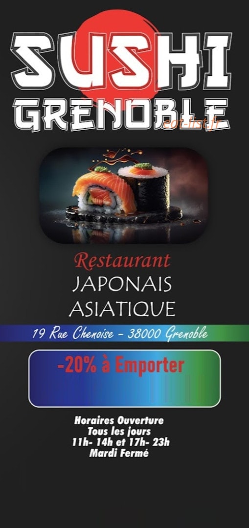 Sushi Grenoble — carte page 1