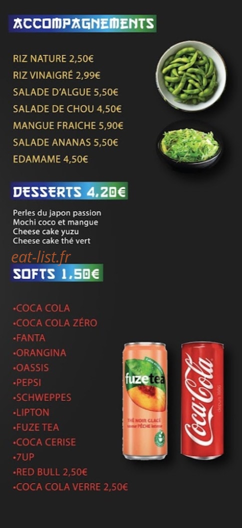 Sushi Grenoble — carte page 4