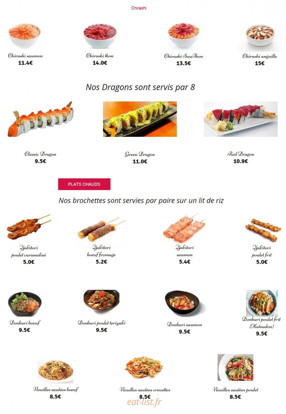Sushi Happii — carte page 5
