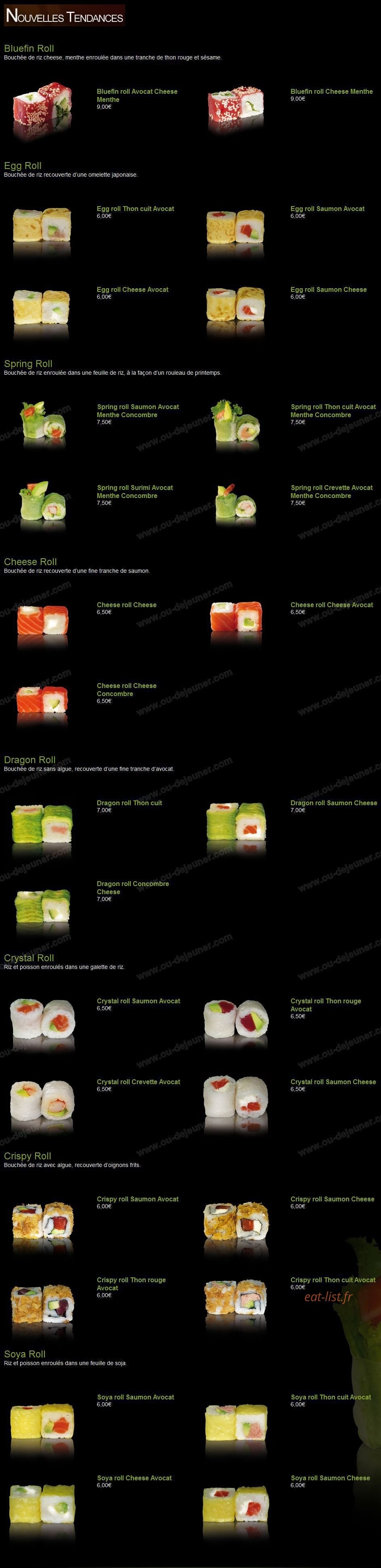 Sushi One — carte page 3