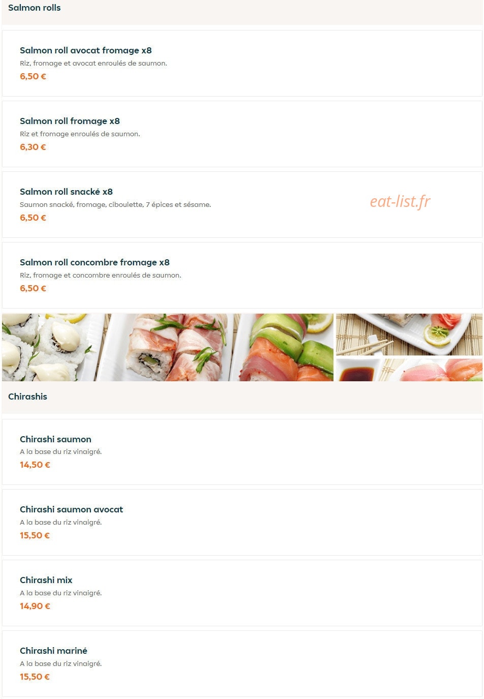 Sushi Poke Salade — carte page 7
