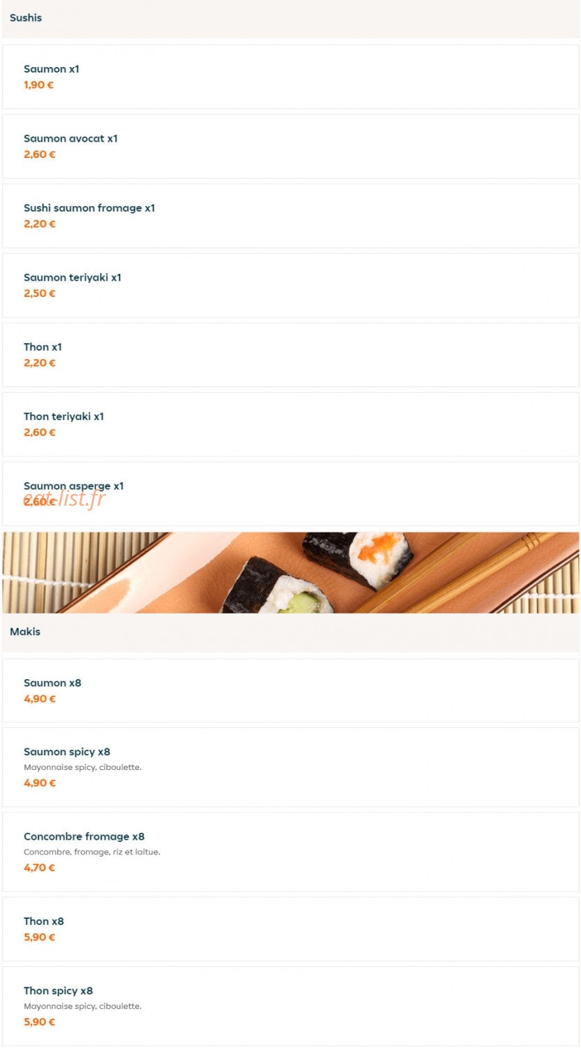 Sushi Poke Salade — carte page 3