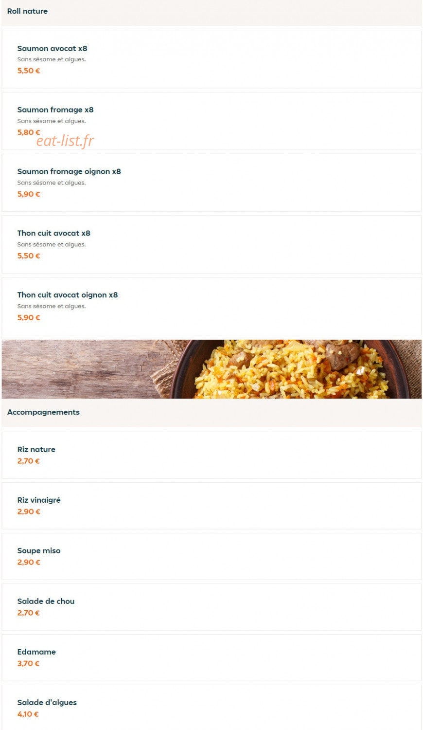 Sushi Poke Salade — carte page 11