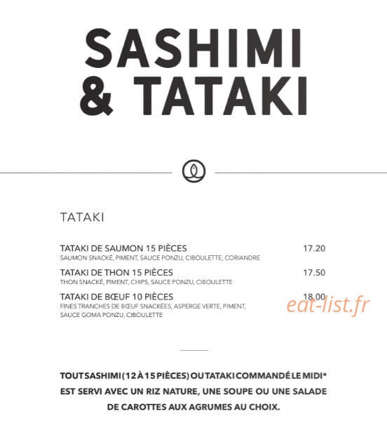 Sushi Shop — carte page 28