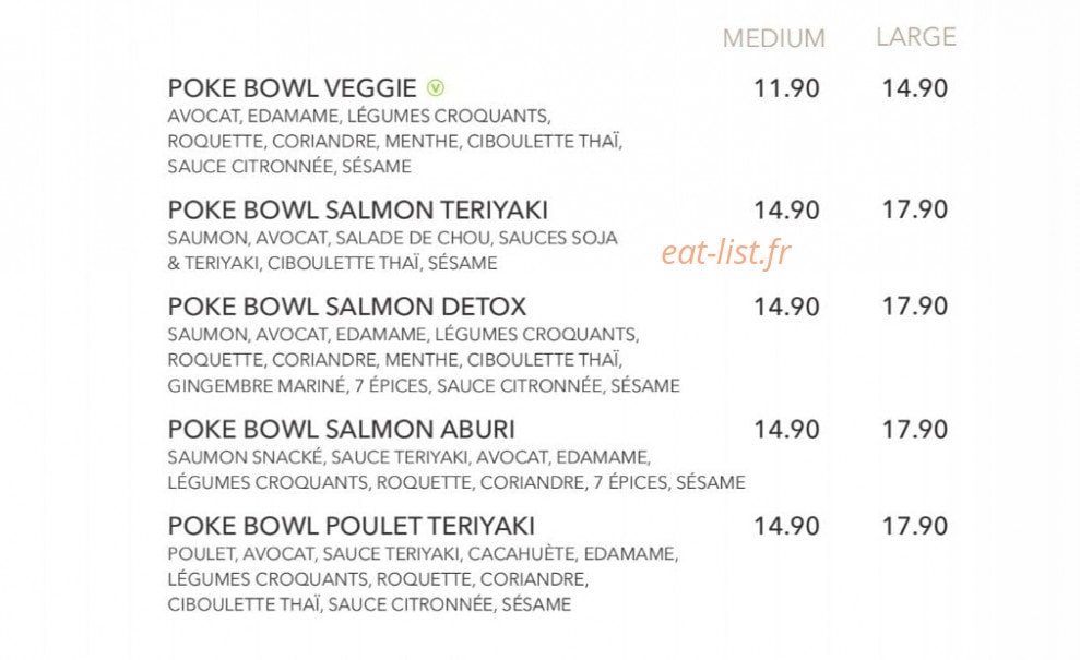 Sushi Shop — carte page 31