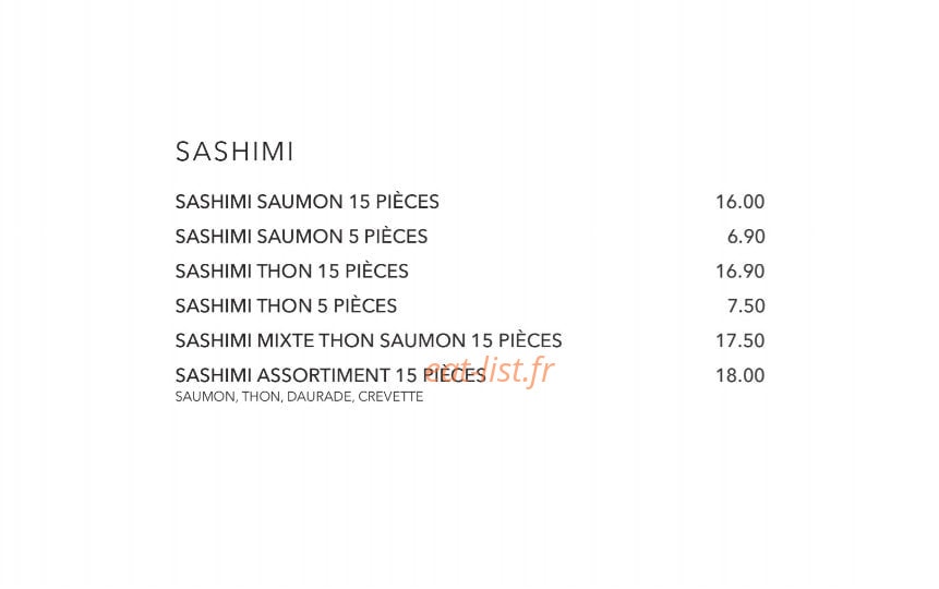 Sushi Shop — carte page 27