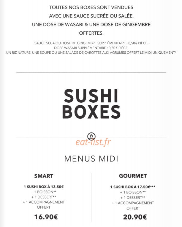 Sushi Shop — carte page 8
