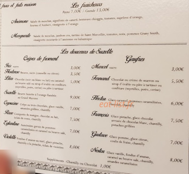 Suzette Fait des Crêpes — carte page 3