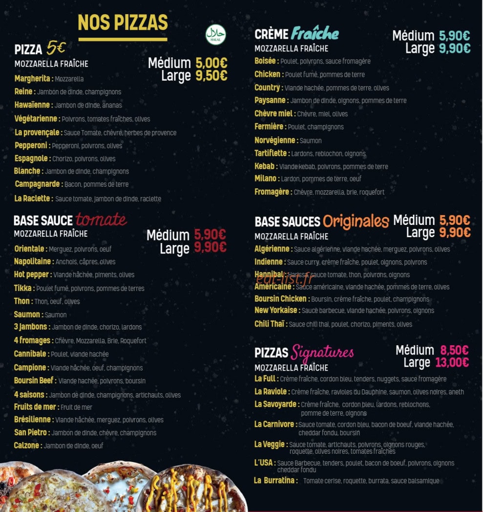 Ta5ty Pizza — carte page 2