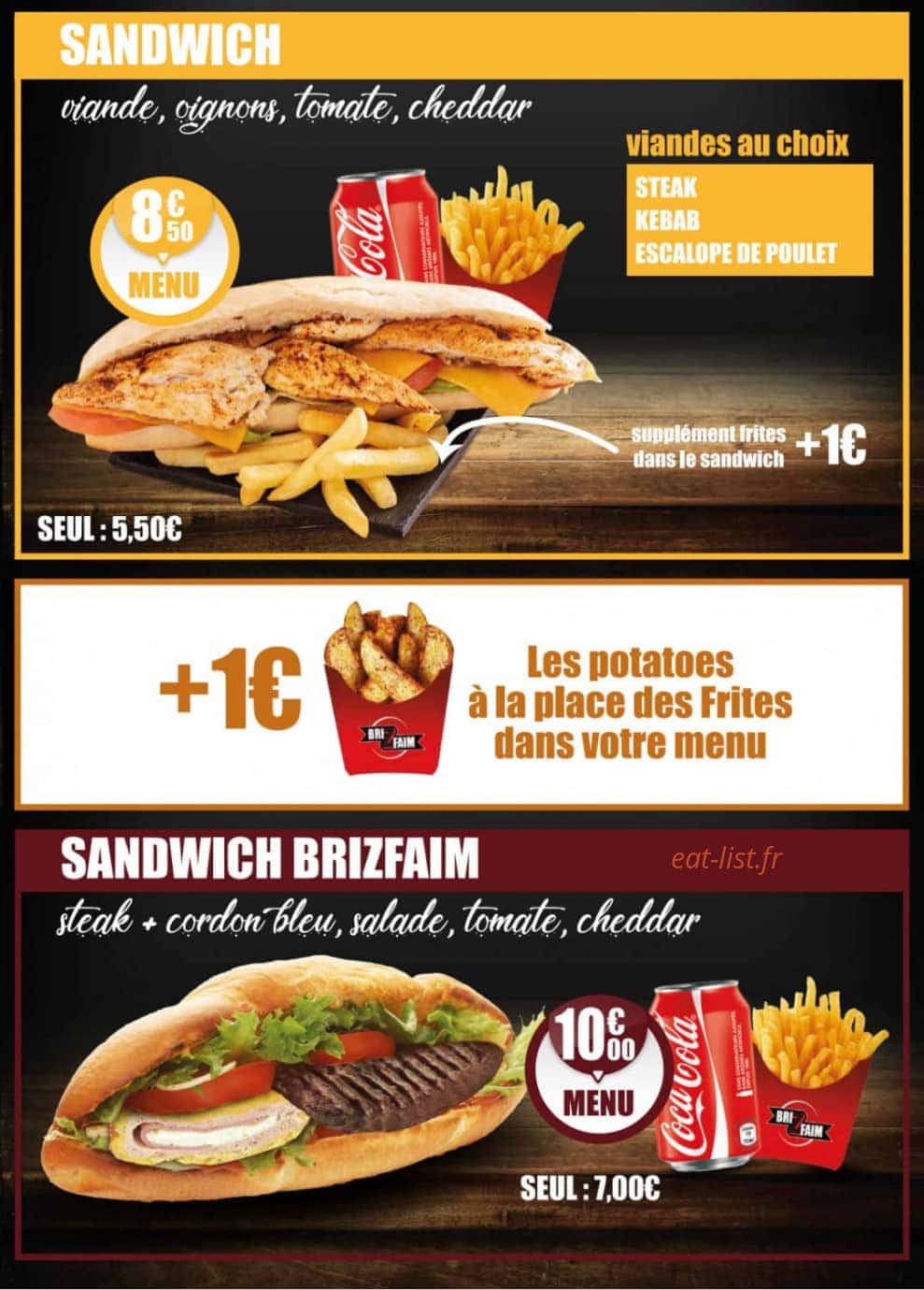 Tacos Lebrizfaim — carte page 2