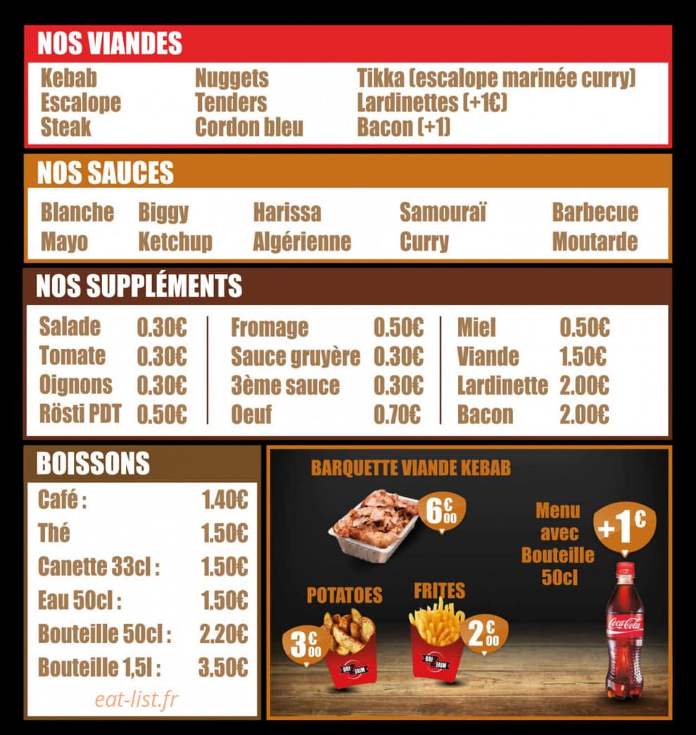 Tacos Lebrizfaim — carte page 9