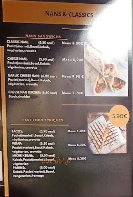 Tikka Fast Food — carte page 5