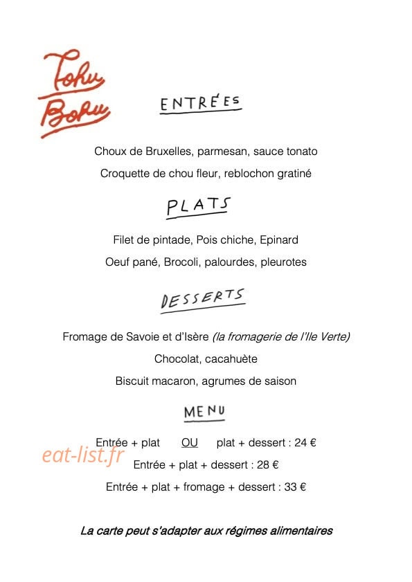 Tohu Bohu — carte page 1
