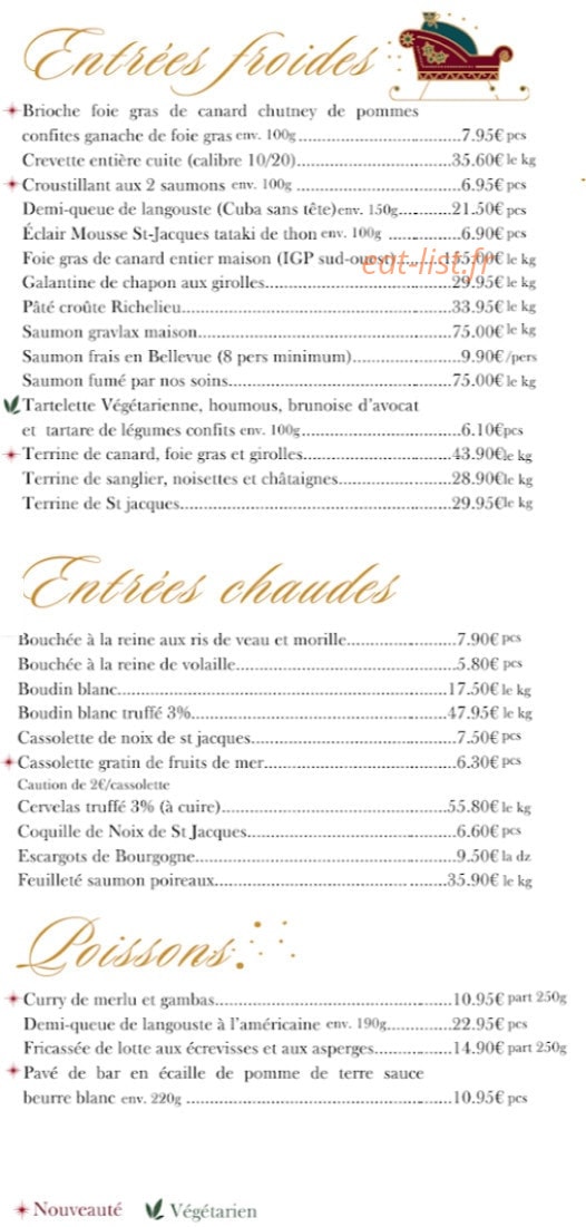 Traiteur Bonnet — carte page 2