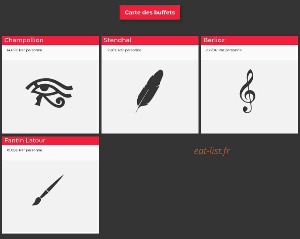 Traiteur rouge — carte page 3
