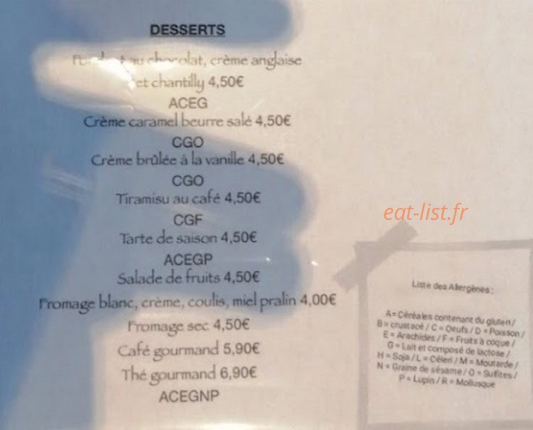 Trib Cafe — carte page 2
