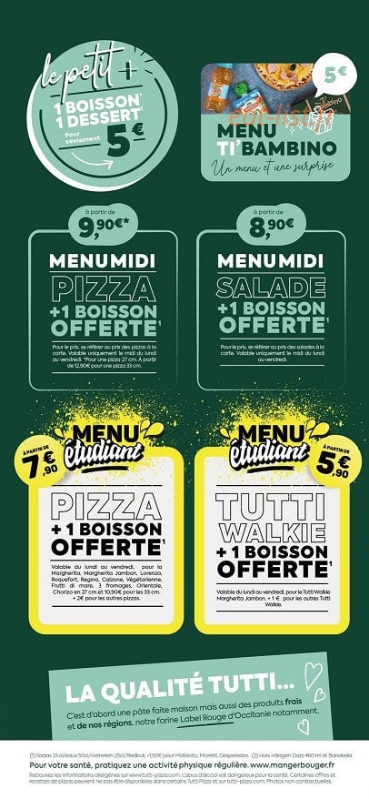 Tutti Pizza — carte page 2