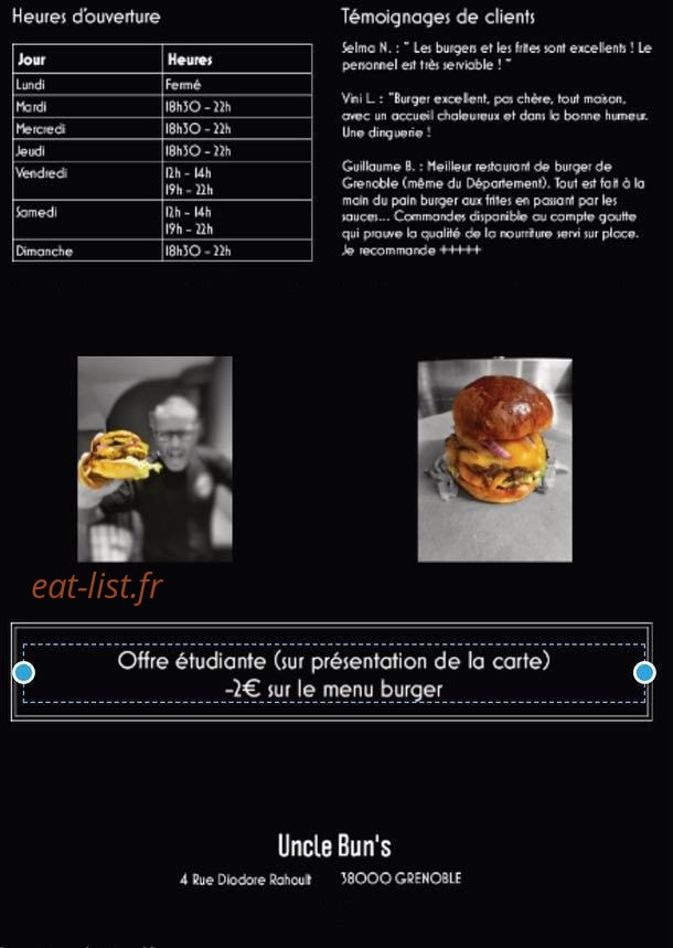 Uncle Bun's — carte page 4