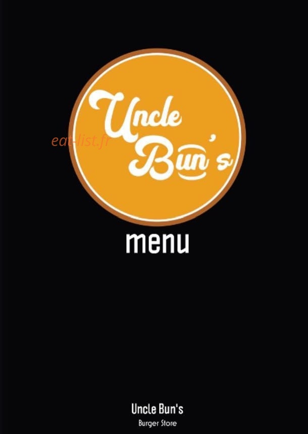 Uncle Bun's — carte page 1