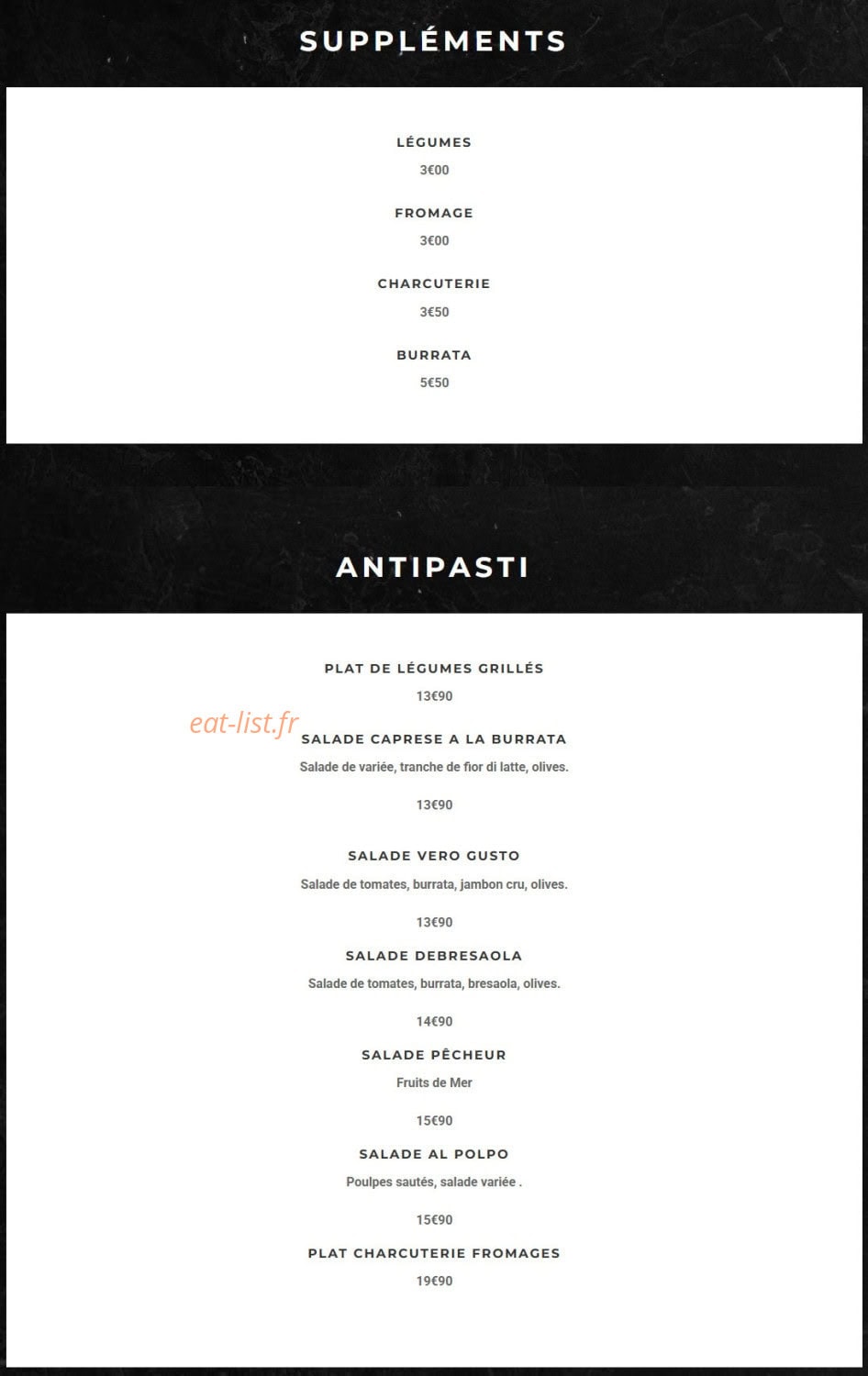 Vero Gusto — carte page 6