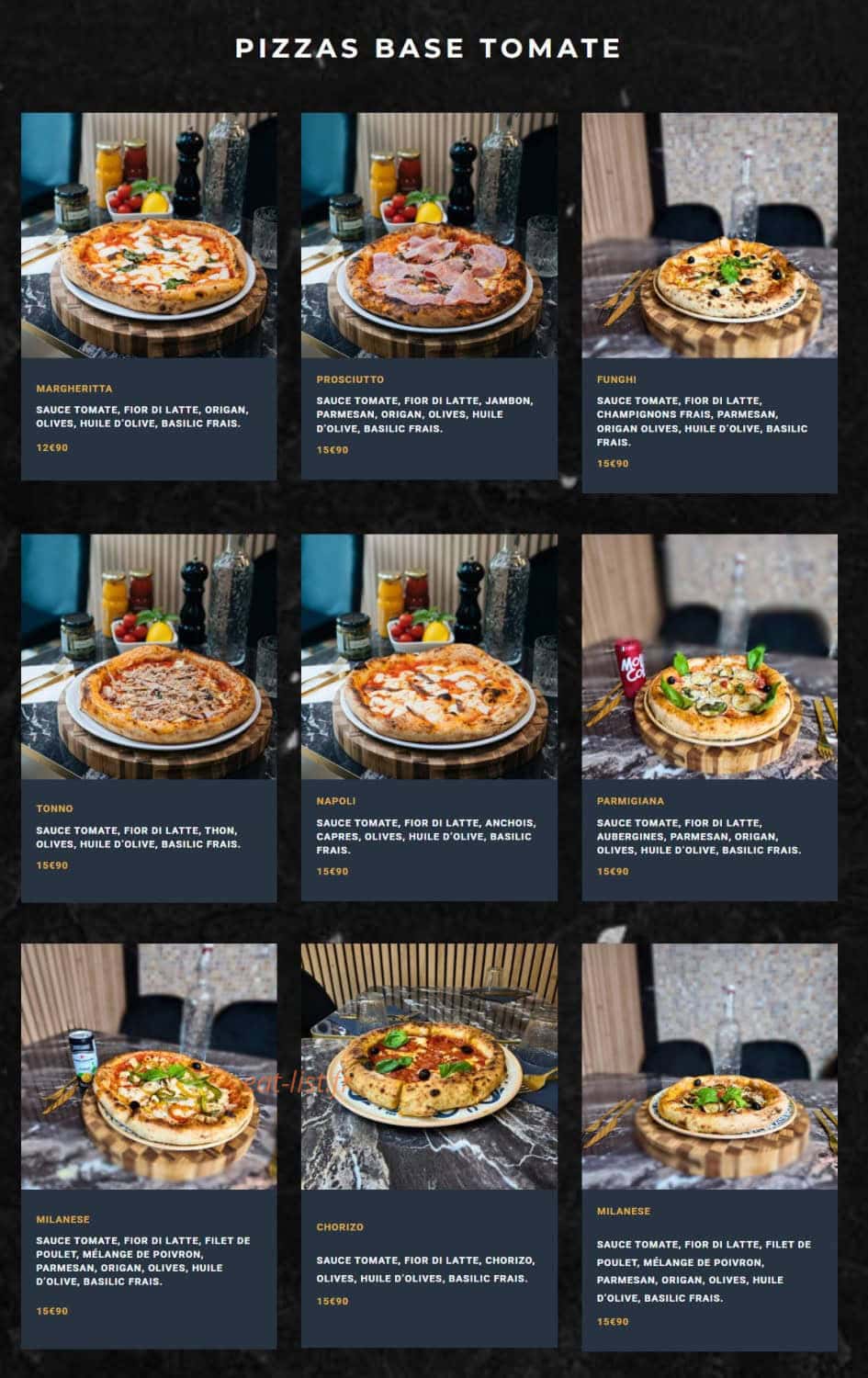 Vero Gusto — carte page 1