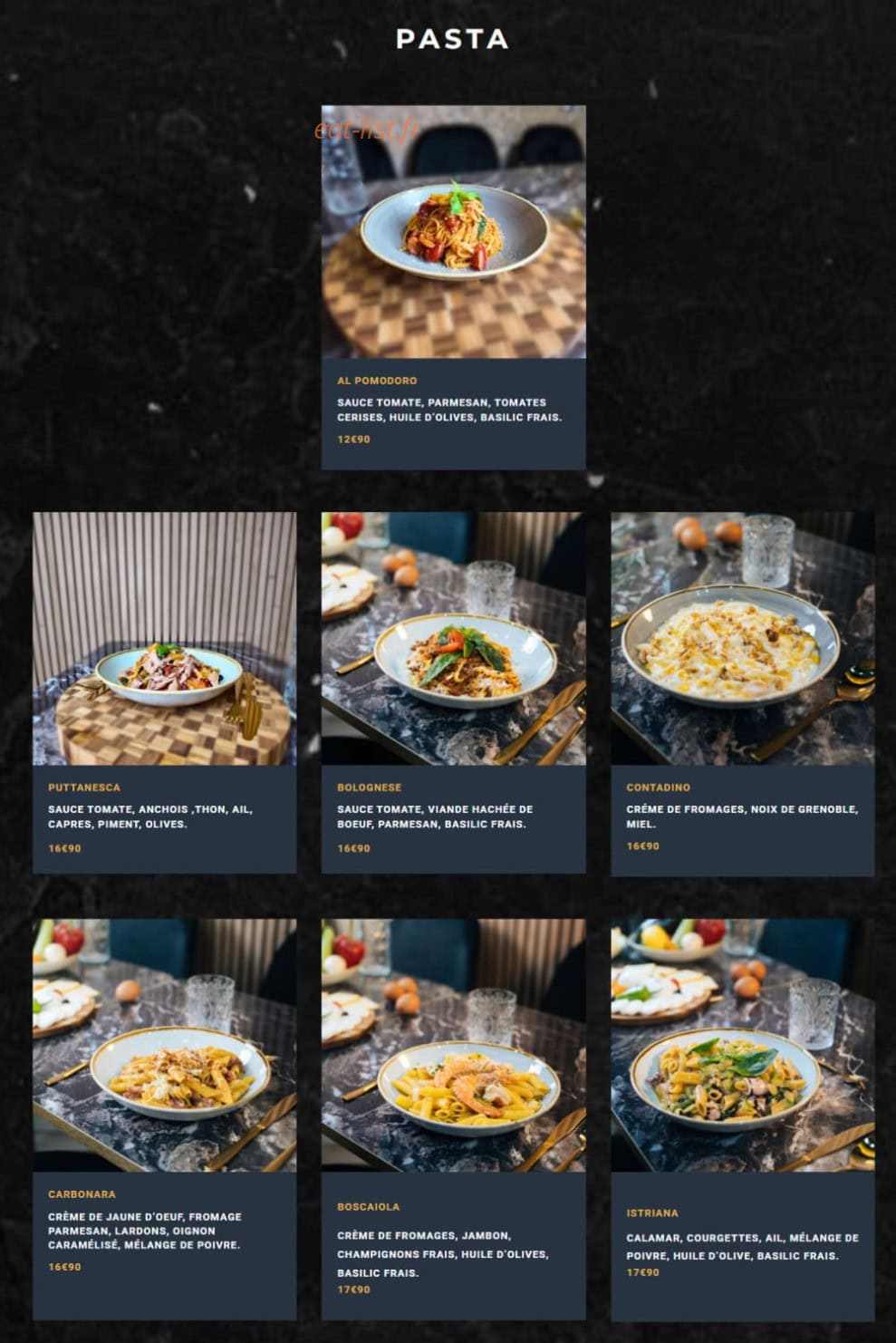 Vero Gusto — carte page 4